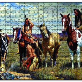 Cakapuzzle İz Peşindeki Kızılderiler Ahşap 255 Parça Puzzle