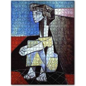 Cakapuzzle Jacqueline Kneeling 1954 By Picasso Ahşap 255 Parça Puzzle