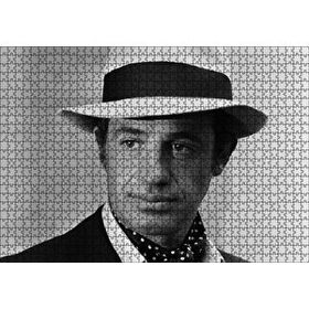 Cakapuzzle Jean Paul Belmondo Fötr Şapkalı Siyah Beyaz 120 Parça Ahşap Puzzle