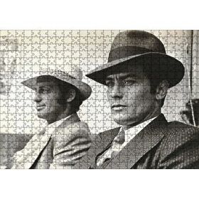 Cakapuzzle Jean Paul Belmondo ve Alain Delon Mdf 500 Parça Puzzle