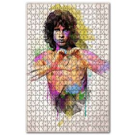 Cakapuzzle Jim Morrison Kalp Figürü Görseli Ahşap 500 Parça Puzzle