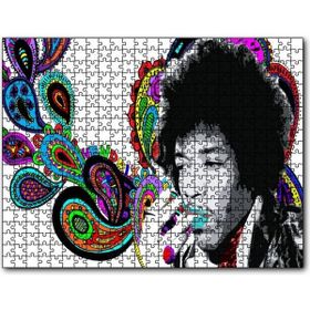 Cakapuzzle Jimi Hendrix Soyut Şekiller Mdf 120 Parça Puzzle
