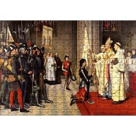 Cakapuzzle Joan Arc Taç Giyme Töreni Tablosu 120 Parça Ahşap Puzzle
