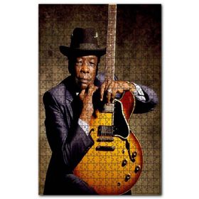 Cakapuzzle John Lee Hooper ve Gitarı Renkli Ahşap 255 Parça Puzzle