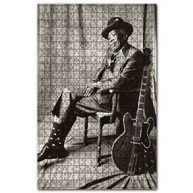 Cakapuzzle John Lee Hooper ve Gitarı Sb Ahşap 1000 Parça Puzzle