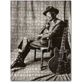 Cakapuzzle John Lee Hooper ve Gitarı Sb Ahşap 255 Parça Puzzle
