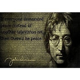 Cakapuzzle John Lennon Barış Mottosu Mdf 1000 Parça Puzzle