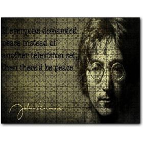 Cakapuzzle John Lennon Barış Mottosu Mdf 120 Parça Puzzle