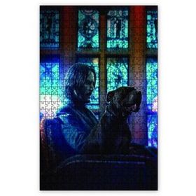 Cakapuzzle John Wick ve Köpeği 120 Parça Ahşap Puzzle
