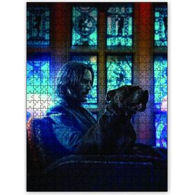 Cakapuzzle John Wick ve Köpeği Ahşap 500 Parça Puzzle