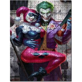 Cakapuzzle Joker ve Harley Quinn Çizgi Roman Görseli Mdf 120 Parça Puzzle