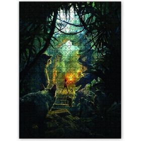 Cakapuzzle Jungle Book Mowgli Tapınakta Ahşap 500 Parça Puzzle