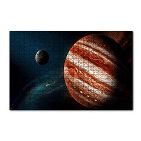 Cakapuzzle Jüpiter ve Arkada Gezegen ve Yıldızlar 120 Parça Ahşap Puzzle