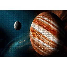 Cakapuzzle Jüpiter ve Arkada Gezegen ve Yıldızlar Mdf 1000 Parça Puzzle