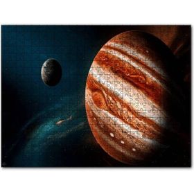 Cakapuzzle Jüpiter ve Arkada Gezegen ve Yıldızlar Mdf 500 Parça Puzzle