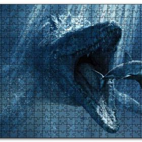 Cakapuzzle Jurassic World Megalodon Büyük Beyaz Köpekbalığı Mdf 1000 Parça Puzzle