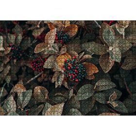 Cakapuzzle Kadife Yeşili Yapraklar ve Kırmızı ve Yeşil Meyveler 1000 Parça Puzzle