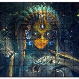 Cakapuzzle Kadın Cyborg Dijital Sanat Mdf 1000 Parça Puzzle