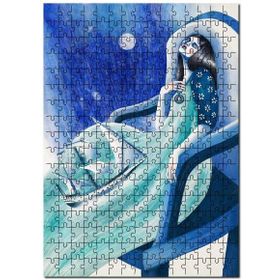 Cakapuzzle Kadın Eteğinde Yelkenli Gemi Illütirasyon Mdf 255 Parça Puzzle