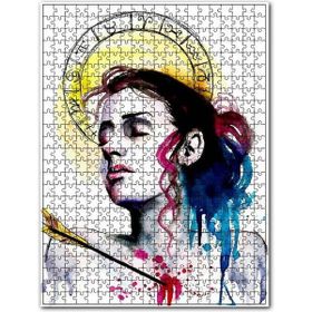 Cakapuzzle Kadın Figüründe Yay Burcu Figürü Görseli Ahşap 500 Parça Puzzle