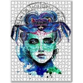 Cakapuzzle Kadın Figüründe Yengeç Burcu Görseli Ahşap 1000 Parça Puzzle