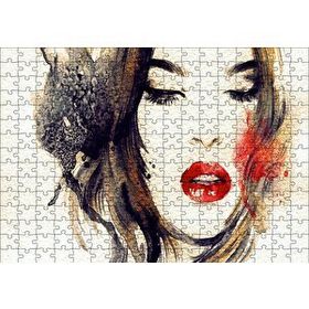 Cakapuzzle Kadın İllüstrasyon Boyama Sanatı 120 Parça Puzzle