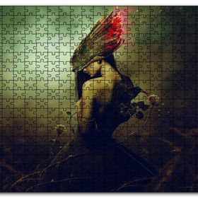 Cakapuzzle Kadın Karga Kanatlar ve Alevler Kompozisyon Mdf 255 Parça Puzzle