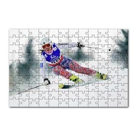 Cakapuzzle Kadın Kayakçı Siporu 120 Parça Ahşap Puzzle