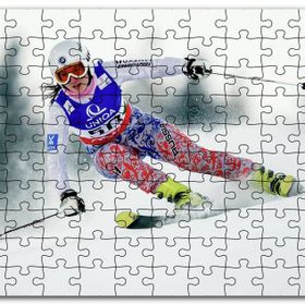 Cakapuzzle Kadın Kayakçı Siporu Mdf 255 Parça Puzzle