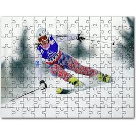 Cakapuzzle Kadın Kayakçı Siporu Mdf 255 Parça Puzzle