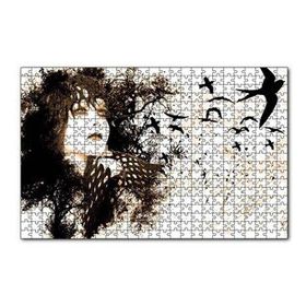Cakapuzzle Kadın Kuşlar Kadar Özgürdür 120 Parça Ahşap Puzzle