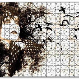 Cakapuzzle Kadın Kuşlar Kadar Özgürdür Mdf 500 Parça Puzzle
