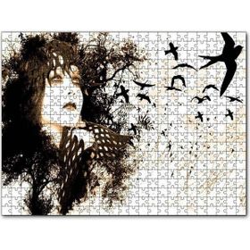 Cakapuzzle Kadın Kuşlar Kadar Özgürdür Mdf 500 Parça Puzzle