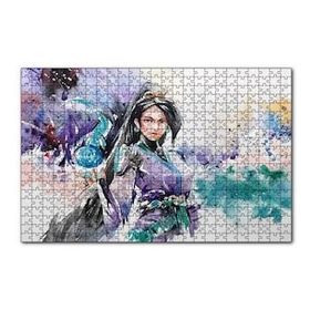 Cakapuzzle Kadın Savaşçı Suluboya Efekt 120 Parça Ahşap Puzzle