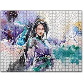 Cakapuzzle Kadın Savaşçı Suluboya Efekt Mdf 1000 Parça Puzzle