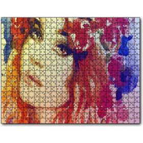Cakapuzzle Kadın Suluboya Çizim Görsel 1000 Parça Puzzle