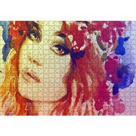 Cakapuzzle Kadın Suluboya Çizim Görsel 120 Parça Puzzle