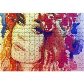 Cakapuzzle Kadın Suluboya Çizim Görsel 120 Parça Puzzle