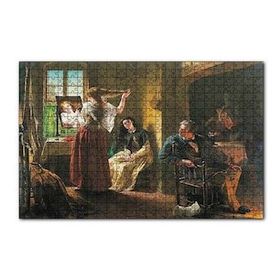 Cakapuzzle Kadın Terzisi ve Müşterileri 120 Parça Ahşap Puzzle