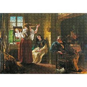 Cakapuzzle Kadın Terzisi ve Müşterileri 120 Parça Ahşap Puzzle