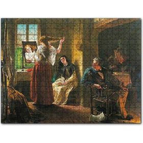 Cakapuzzle Kadın Terzisi ve Müşterileri Mdf 1000 Parça Puzzle