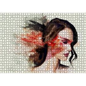 Cakapuzzle Kadın ve Renkli Fırça Darbeleri 1000 Parça Puzzle
