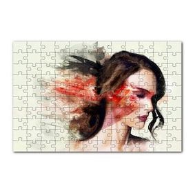 Cakapuzzle Kadın ve Renkli Fırça Darbeleri 120 Parça Puzzle