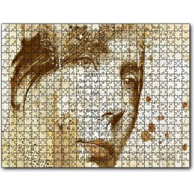 Cakapuzzle Kadın Yüzü ve Gazete Kupürleri Mdf 120 Parça Puzzle
