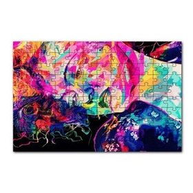 Cakapuzzle Kadın Yüzü ve Renk Patlaması 120 Parça Ahşap Puzzle