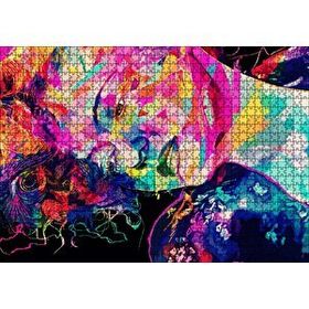 Cakapuzzle Kadın Yüzü ve Renk Patlaması Mdf 1000 Parça Puzzle