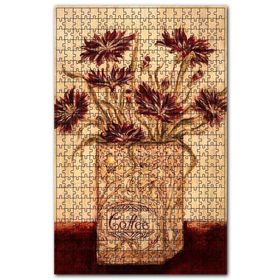 Cakapuzzle Kahve Ambalafından Saksıda Çiçek Görseli Ahşap 255 Parça Puzzle