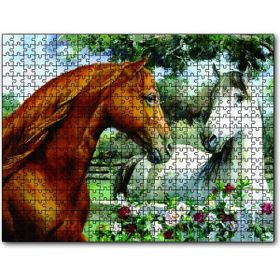 Cakapuzzle Kahve Beyz Renk Atlar Ahşap 1000 Parça Puzzle