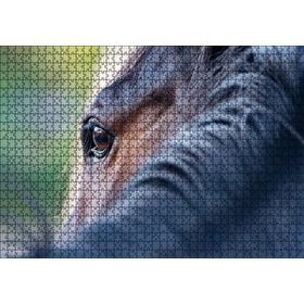 Cakapuzzle Kahverengi At Gözü Arkadan Yakın Çekim 120 Parça Ahşap Puzzle