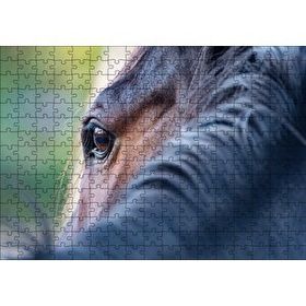 Cakapuzzle Kahverengi At Gözü Arkadan Yakın Çekim 120 Parça Ahşap Puzzle